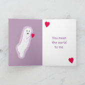 Freundliche Ghost Happy Valentine's Day Cards Karte (Innenseite)