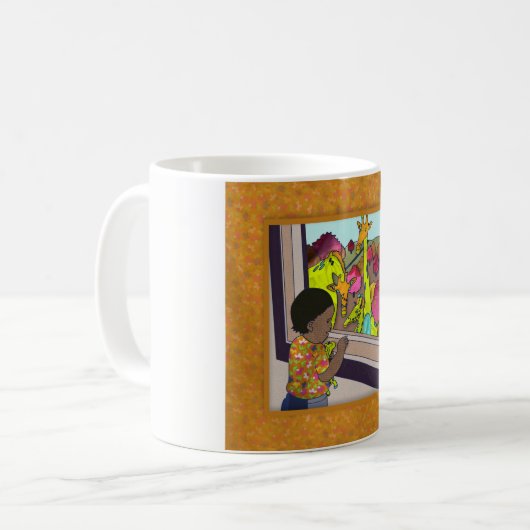 Freundliche Giraffen Kaffeetasse (Vorderseite Links)
