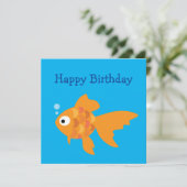 Freundliche Goldfisch-Illustration Karte (Stehend Vorderseite)