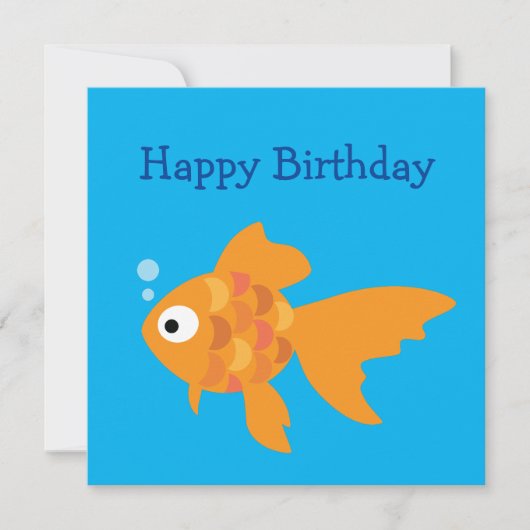 Freundliche Goldfisch-Illustration Karte (Vorderseite)