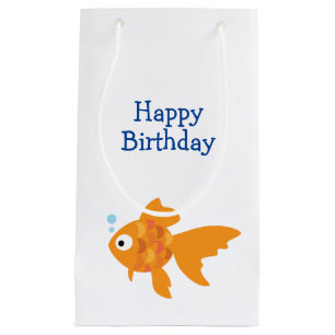 Freundliche Goldfisch-Illustration Kleine Geschenktüte