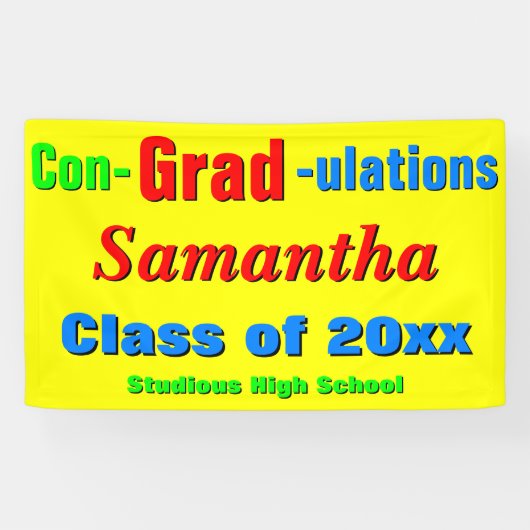 Freundliche Gratulation Graduation Party Banner (Horizontal)
