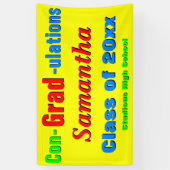 Freundliche Gratulation Graduation Party Banner (Vertikal)