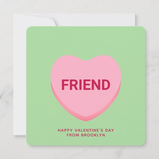 Freundliche grüne Konversation Herzstück Valentine (Vorderseite)