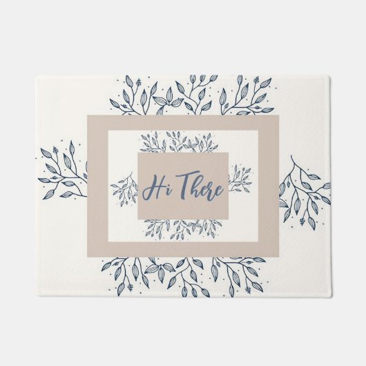 Freundliche Grußbotschaft Fußmatte (Vorderseite)