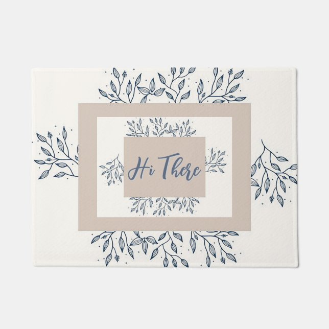 Freundliche Grußbotschaft Fußmatte (Vorderseite)