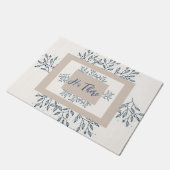 Freundliche Grußbotschaft Fußmatte (Schrägansicht)