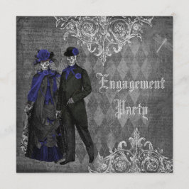 Freundliche Halloween-Fan- und Groom-Engagement-Pa Einladung