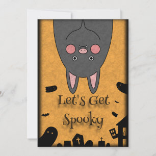 Freundliche Halloween-Fledermaus Feiertagskarte