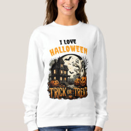 Freundliche Halloween-Nacht mit Gespenstern und Kü Sweatshirt