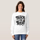 Freundliche Halloween Nacht mit Trick oder Leckerb Sweatshirt (Vorne ganz)