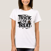 Freundliche Halloween Nacht mit Trick oder Leckerb T-Shirt (Vorderseite)