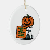 Freundliche Jack-o-Lantern-Sicherheit Keramik Ornament (Rechts)