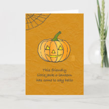 Freundliche Jack-o-Laterne Halloween Card