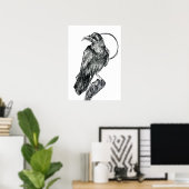 Freundliche Krähe Poster (Heimbüro)