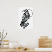 Freundliche Krähe Poster (Küche)