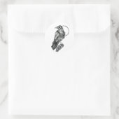 Freundliche Krähe Runder Aufkleber (Tasche)