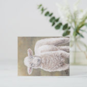 Freundliche Lamm Sheep Animal Art Postkarte (Stehend Vorderseite)