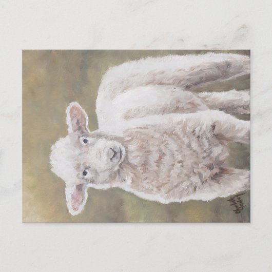 Freundliche Lamm Sheep Animal Art Postkarte (Vorderseite)