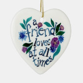 Freundliche Lieben zu jeder Zeit im Herzen Keramik Ornament (Rechts)