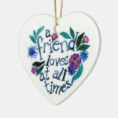 Freundliche Lieben zu jeder Zeit im Herzen Keramik Ornament (Links)