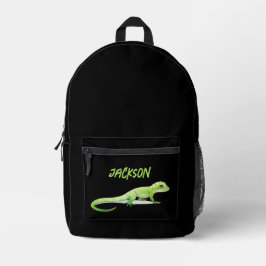 Freundliche Lizard mit Ihrem Namen Bedruckter Rucksack