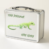 Freundliche Lizard mit Ihrem Namen Metall Brotdose (Rückseite)