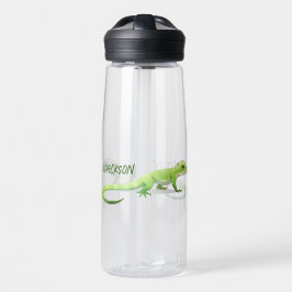 Freundliche Lizard mit Ihrem Namen Trinkflasche