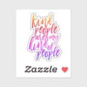 Freundliche Menschen sind meine Art von Menschen, Aufkleber (Blatt)