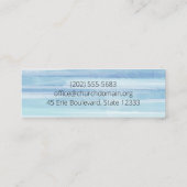 Freundliche MiniVisitenkarte für Kirche oder Mini Visitenkarte (Rückseite)