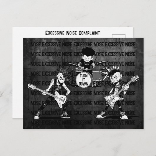 Freundliche Nachbarin Memo Übermäßige Lärmbelästig Postkarte (Vorne/Hinten)