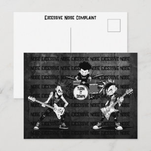 Freundliche Nachbarn-Memo übermäßige Lärmbeschwerd Postkarte