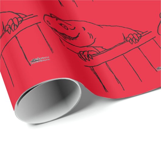 Freundliche Nachbarschaft Dinosaur Geschenkpapier (Rolleneckpunkt)