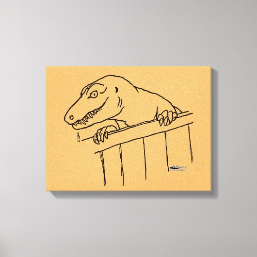 Freundliche Nachbarschaft Dinosaur Leinwanddruck (Vorderseite)