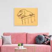 Freundliche Nachbarschaft Dinosaur Leinwanddruck (Insitu (Wohnzimmer))