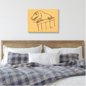 Freundliche Nachbarschaft Dinosaur Leinwanddruck (Insitu (Schlafzimmer))