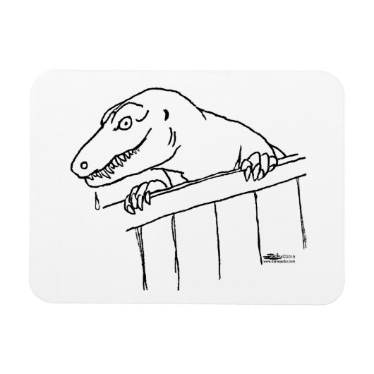 Freundliche Nachbarschaft Dinosaur Magnet (Horizontal)