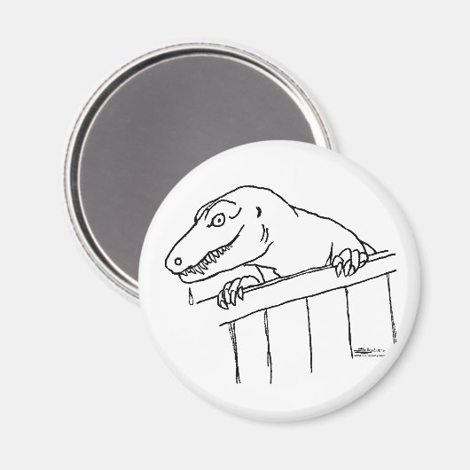 Freundliche Nachbarschaft Dinosaur Magnet (Vorderseite/Rückseite)