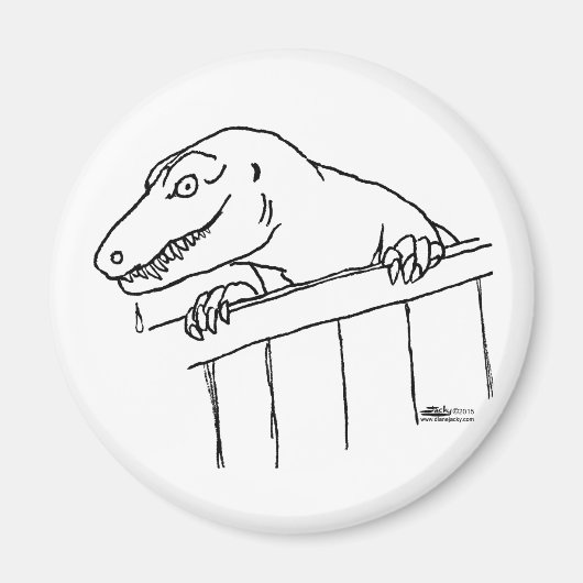 Freundliche Nachbarschaft Dinosaur Magnet (Vorne)