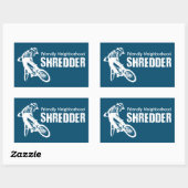 Freundliche Nachbarschaft Shredder Mountain Biking Rechteckiger Aufkleber (Blatt)