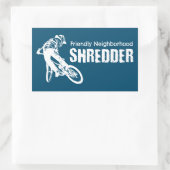 Freundliche Nachbarschaft Shredder Mountain Biking Rechteckiger Aufkleber (Tasche)