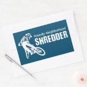 Freundliche Nachbarschaft Shredder Mountain Biking Rechteckiger Aufkleber (Umschlag)