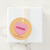 Freundliche orange rosa Konversation Herzstück Val Geschenkanhänger (Beispiel)