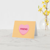 Freundliche orange rosa Konversation Herzstück Val Karte (Gelbe Blume)