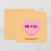 Freundliche orangefarbene Konversation Herz Valent (Vorne/Hinten)