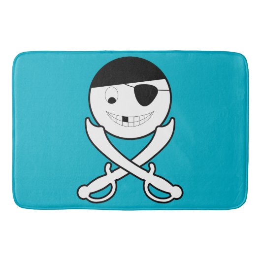 Freundliche Piratenflagge Bath Mat Badematte (Vorderseite)
