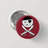 Freundliche Piratenflagge Button (Vorne & Hinten)