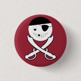 Freundliche Piratenflagge Button