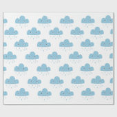 Freundliche Regenwolke Geschenkpapier (Flach)