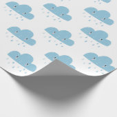 Freundliche Regenwolke Geschenkpapier (Ecke)